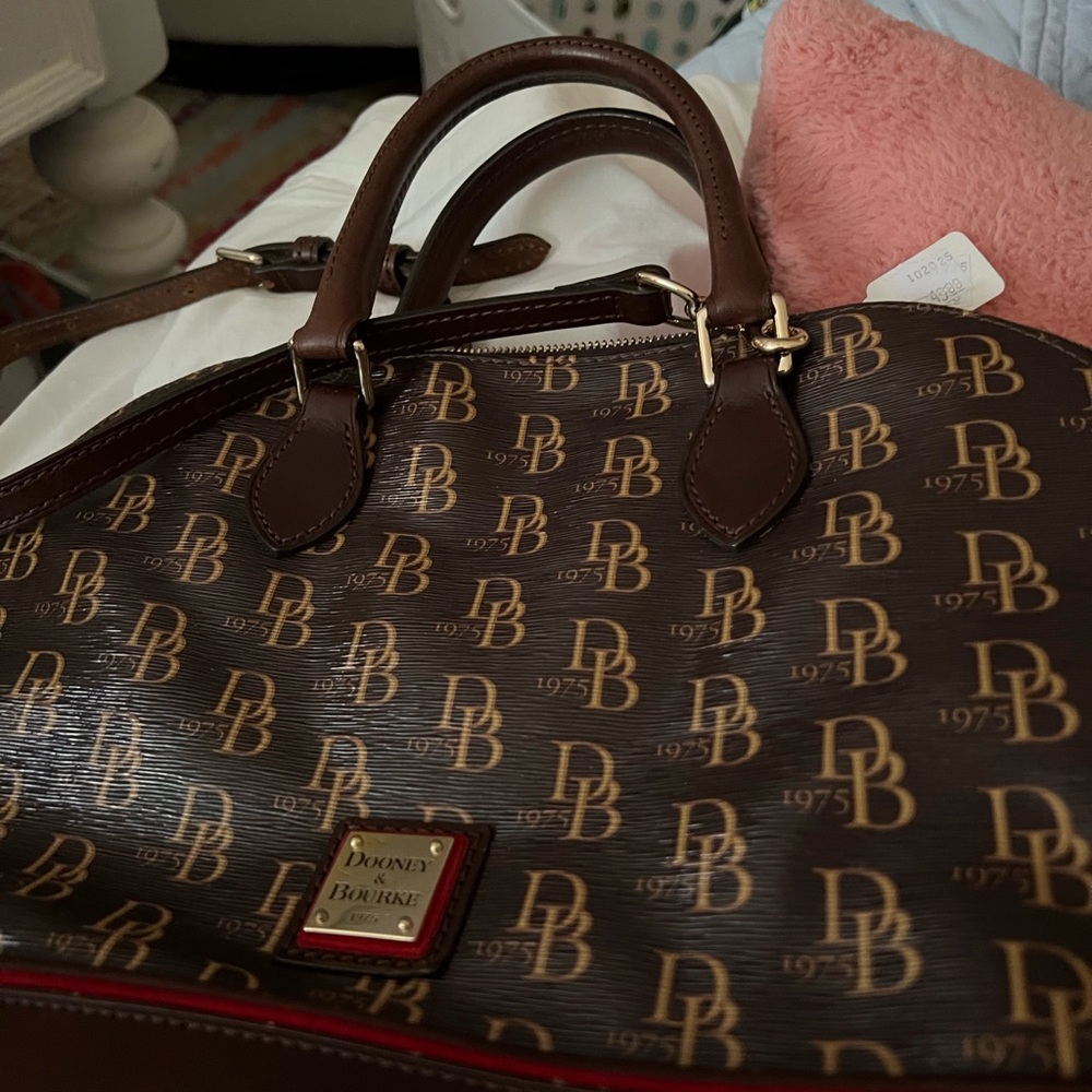Dooney & Bourke Brown Monogram Satchel